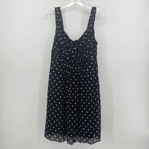 INC International Concepts Dresses & Skirts - INC International Concepts Polka Dot Mesh Sleeveless Dress Black White Medium